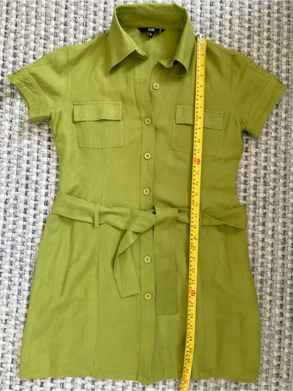Olive Green Linen 2 Piece Set: Pants & Shirt ๐ - Picture 10 of 16